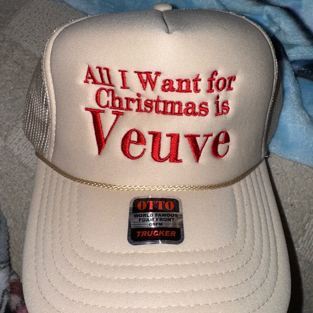 OTTO Cream and Red Trucker Hat